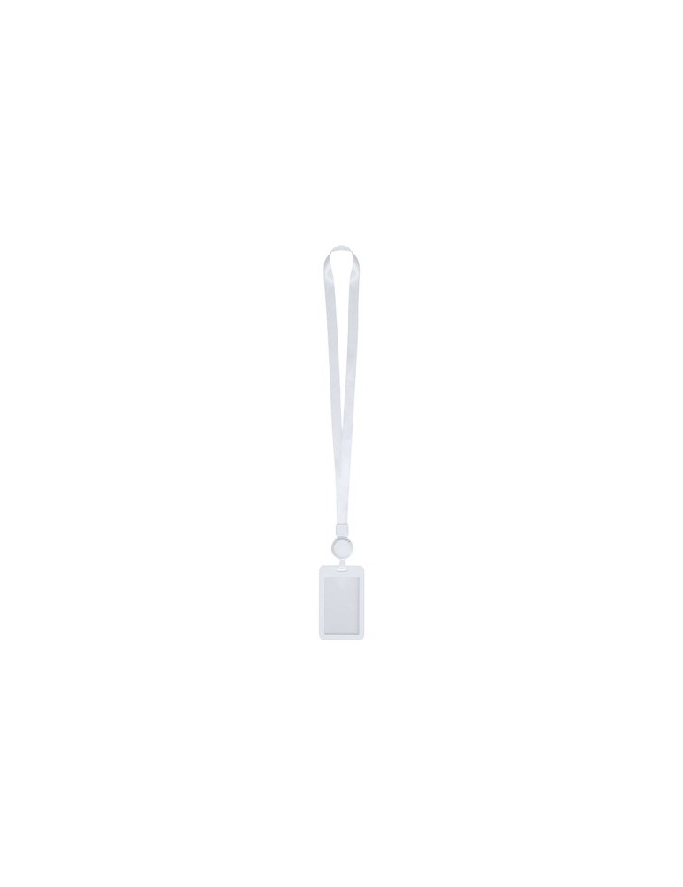 Lanyard Porte-Badge Berbom Matières : polyester Couleurs : blanc personnalisable avec votre logo