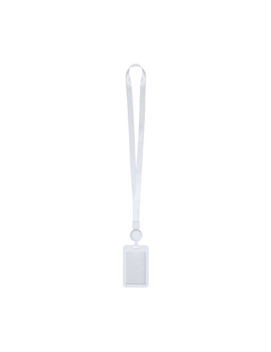 Lanyard Porte-Badge Berbom Matières : polyester Couleurs : blanc personnalisable avec votre logo