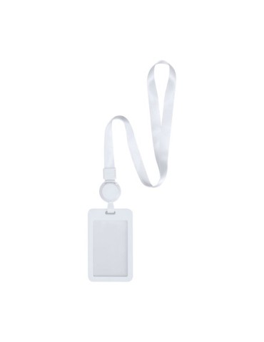 Lanyard Porte-Badge Berbom Matières : polyester Couleurs : blanc cadeau entreprise pas cher