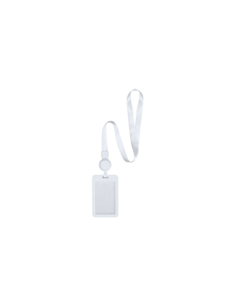 Lanyard Porte-Badge Berbom Matières : polyester Couleurs : blanc cadeau entreprise pas cher