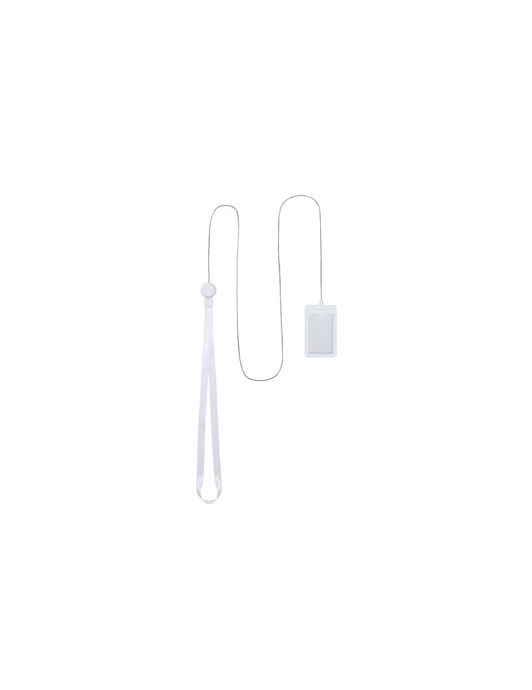 Lanyard Porte-Badge Berbom Matières : polyester Couleurs : blanc impression haute définition