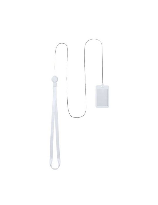 Lanyard Porte-Badge Berbom Matières : polyester Couleurs : blanc impression haute définition