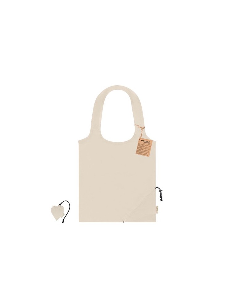 Sac Pliable Lecton Matières : coton recyclé Couleurs : naturel personnalisable avec votre logo