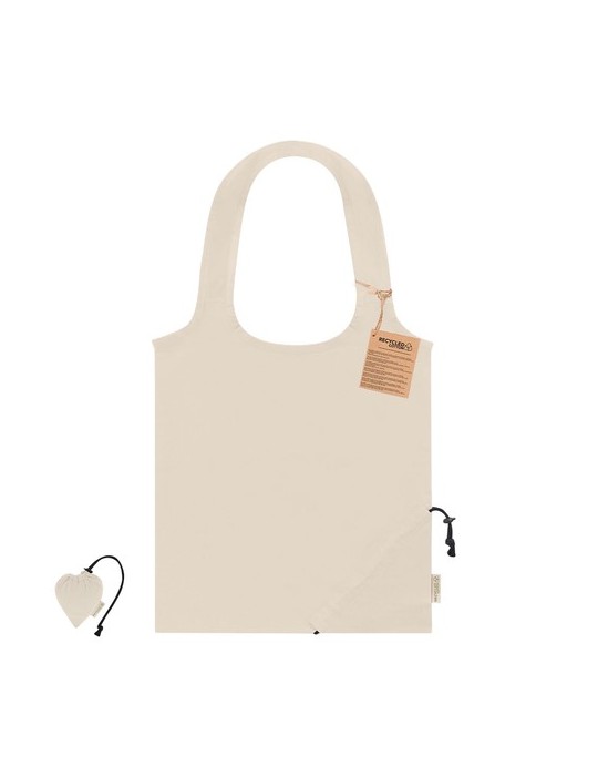 Sac Pliable Lecton Matières : coton recyclé Couleurs : naturel personnalisable avec votre logo