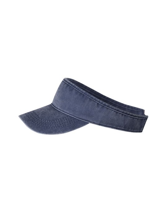 Visière Kilats Matières : coton Couleurs : bleu marine marquage couleur éclatante