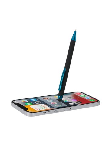 Stylet Bille Pilgrim Matières : caoutchouc Couleurs : bleu clair personnalisable avec votre logo