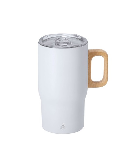 Tasse Thermique Zaran Matières : bois Couleurs : blanc
