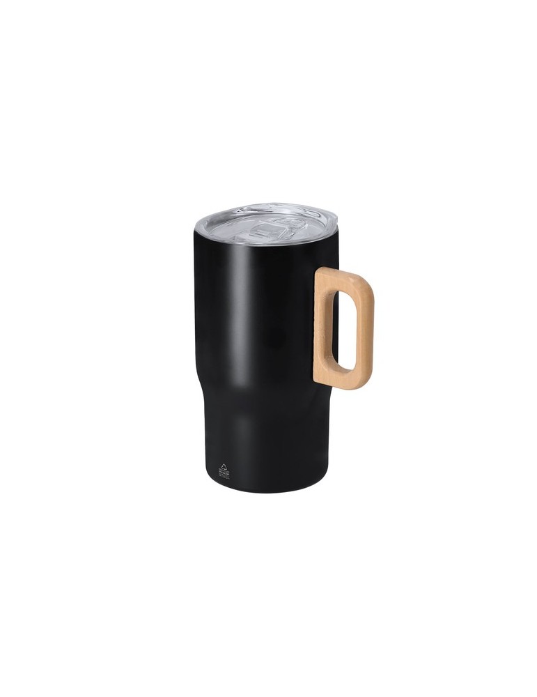 Tasse Thermique Zaran Matières : bois Couleurs : blanc cadeau collaborateur premium