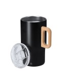 Tasse Thermique Zaran Matières : bois Couleurs : blanc accessoire événementiel unique