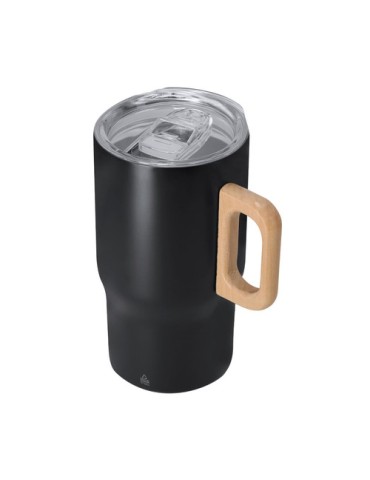 Tasse Thermique Zaran Matières : bois Couleurs : bleu marine impression logo haute qualité