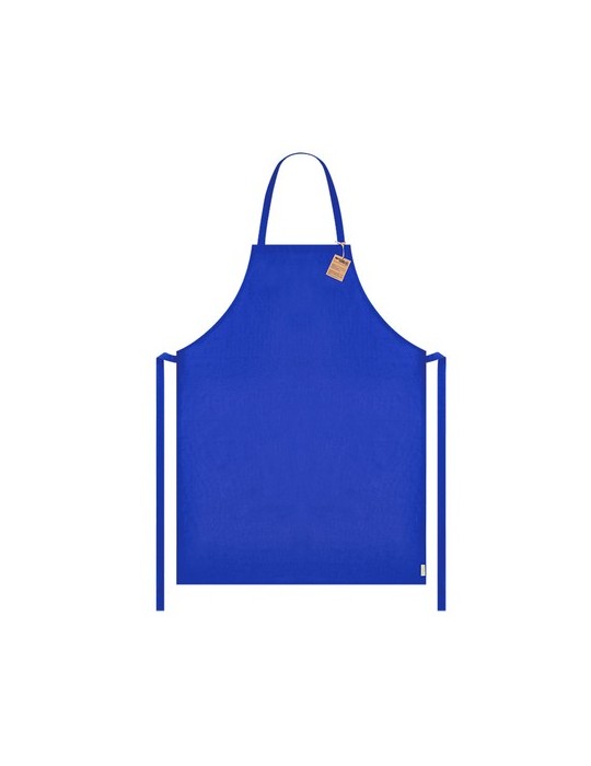 Tablier Guandak Matières : coton recyclé Couleurs : bleu personnalisable avec votre logo
