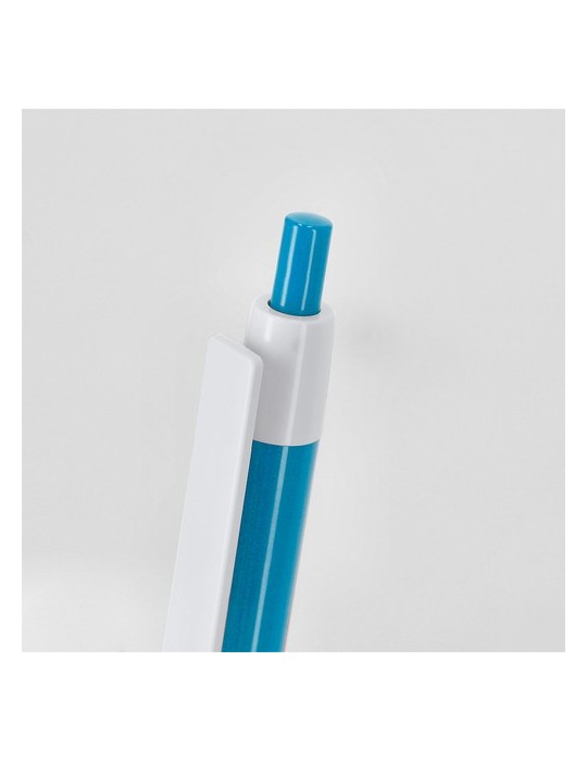 Stylo Varkin Matières : ABS recyclé Couleurs : bleu clair marquage laser ultra précis