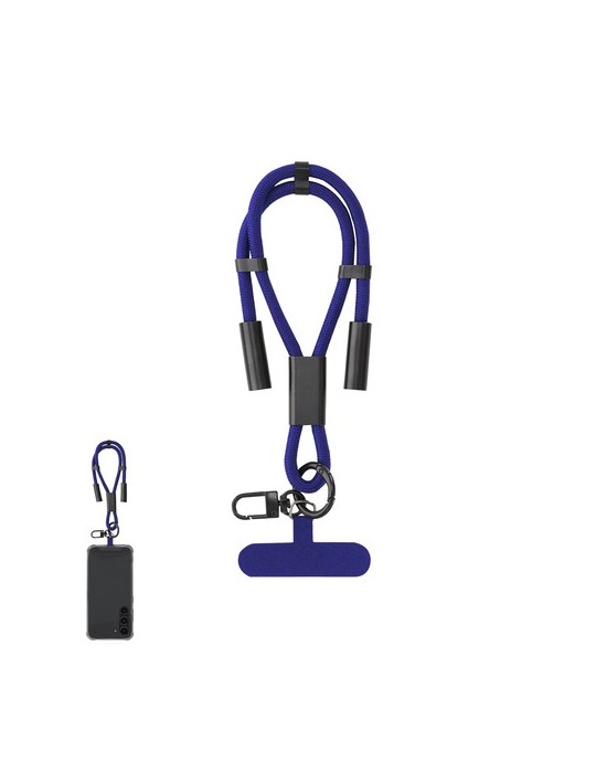 Câble de Charge Support Euclab Matières : PET recyclé Couleurs : bleu personnalisation rapide en France