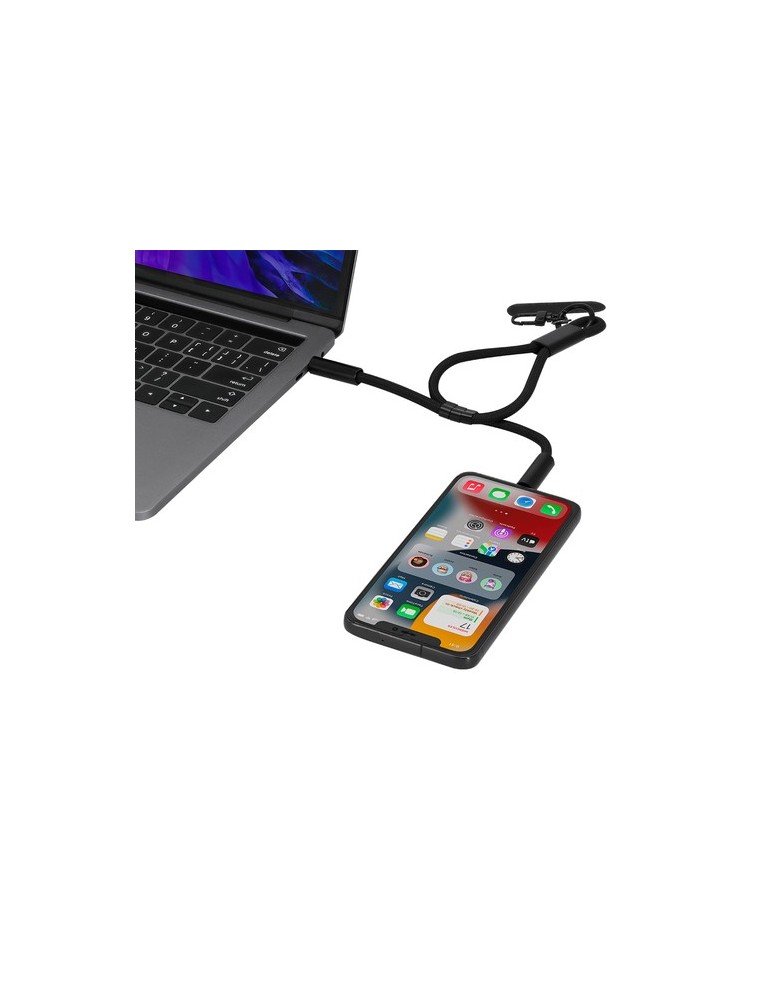 Câble de Charge Support Euclab Matières : PET recyclé Couleurs : bleu impression haute définition