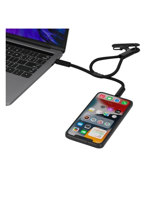 Câble de Charge Support Euclab Matières : PET recyclé Couleurs : bleu impression haute définition