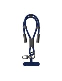 Câble de Charge Support Euclab Matières : PET recyclé Couleurs : bleu marine impression haute définition