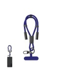 Câble de Charge Support Euclab Matières : PET recyclé Couleurs : bleu marine objet promotionnel éco-responsable