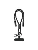 Câble de Charge Support Euclab Matières : PET recyclé Couleurs : noir personnalisable avec votre logo