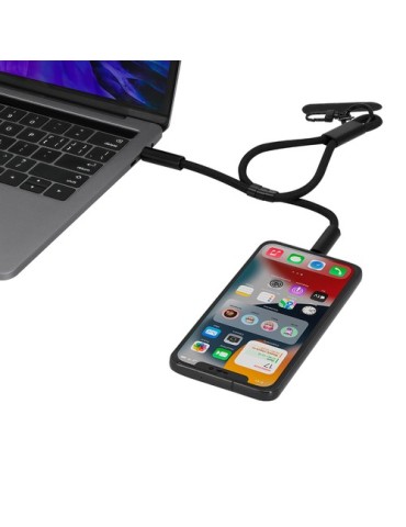 Câble de Charge Support Euclab Matières : PET recyclé Couleurs : rouge personnalisable avec votre logo