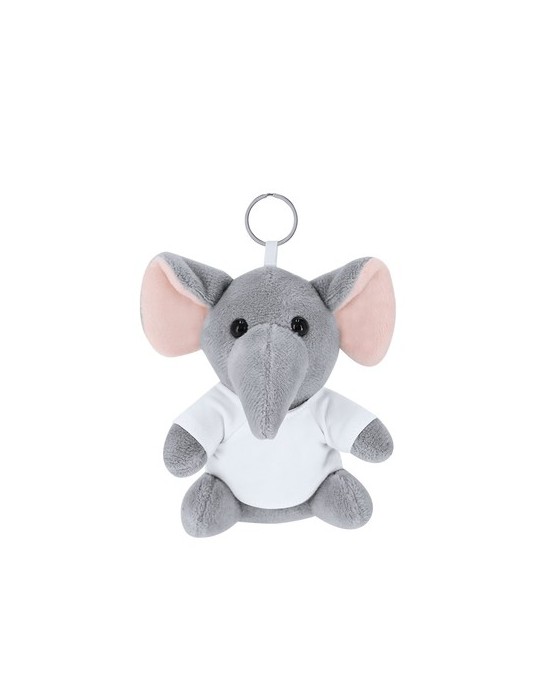 Porte-Clés Peluche Gunnin Matières : polyester Couleurs : blanc personnalisable avec votre logo
