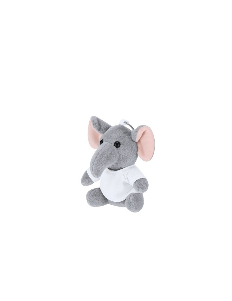 Porte-Clés Peluche Gunnin Matières : polyester Couleurs : blanc cadeau entreprise pas cher