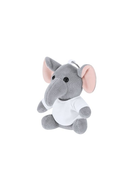 Porte-Clés Peluche Gunnin Matières : polyester Couleurs : blanc cadeau entreprise pas cher