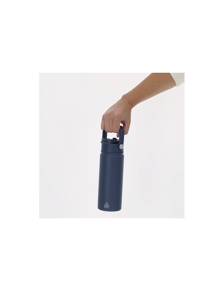 Bidon Thermique Alister Couleurs : noir Matières : acier inoxydable recyclé cadeau client original