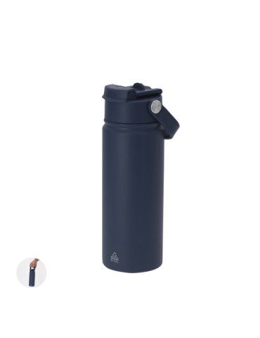 Bidon Thermique Alister Couleurs : bleu marine Matières : acier inoxydable recyclé marquage laser ultra précis