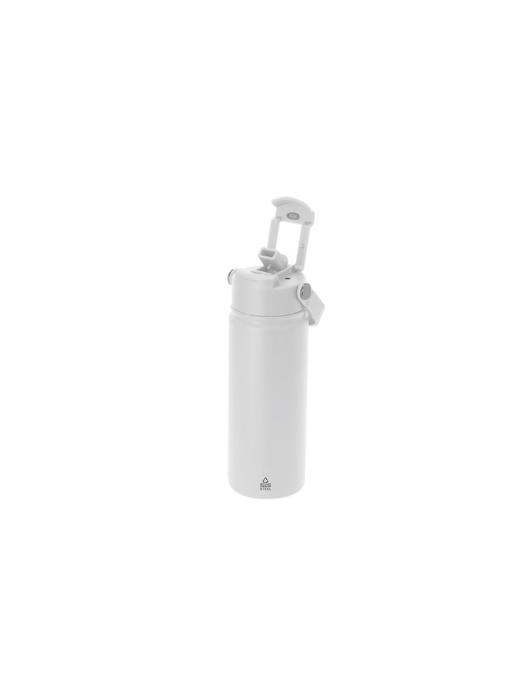 Bidon Thermique Alister Couleurs : blanc Matières : acier inoxydable recyclé personnalisable avec votre logo