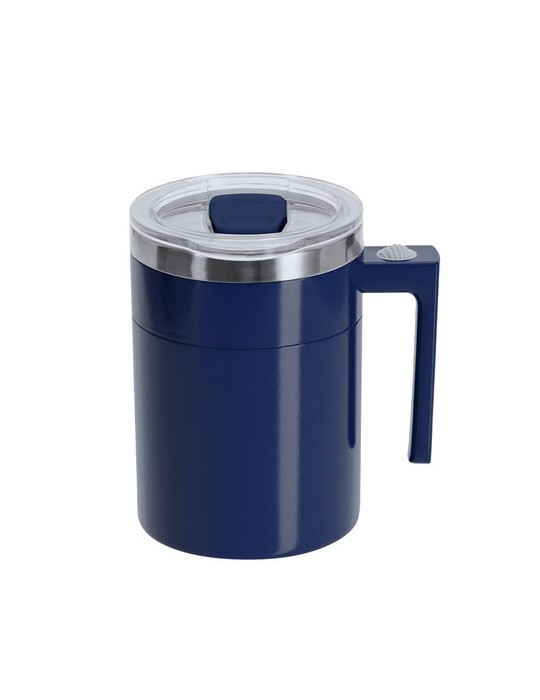 Tasse Mélangeur Waker Matières : acier inoxydable Couleurs : bleu marine cadeau entreprise pas cher