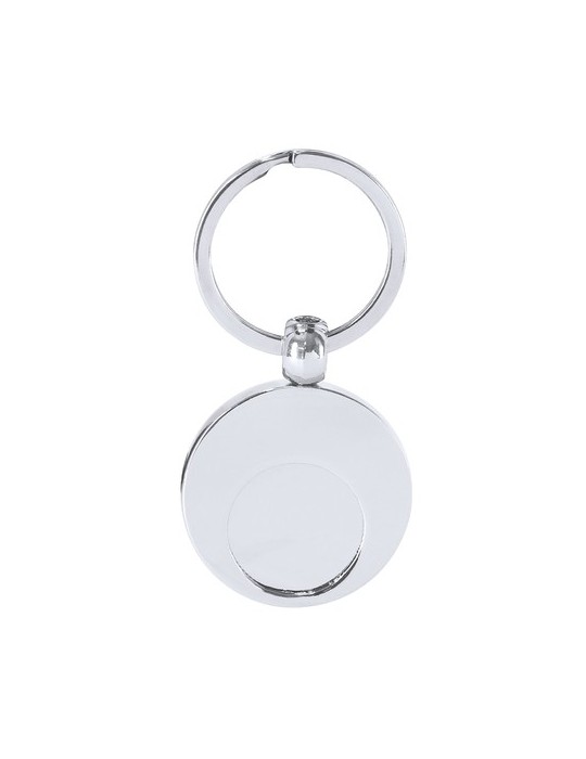 Porte-Clés Monnaie Mican Matières : métal Couleurs : argenté personnalisable avec votre logo