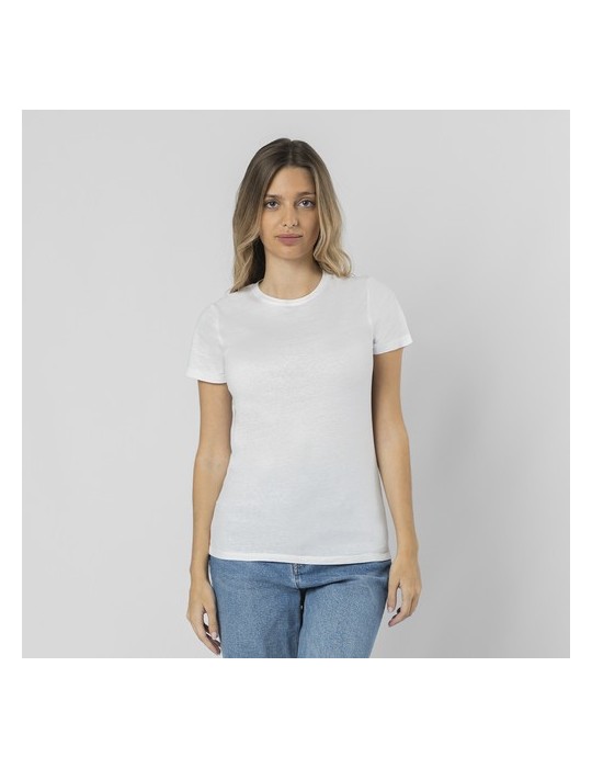T-Shirt Femme Blanc Epika Matières : coton Taille textile : S Couleurs : blanc objet promotionnel éco-responsable