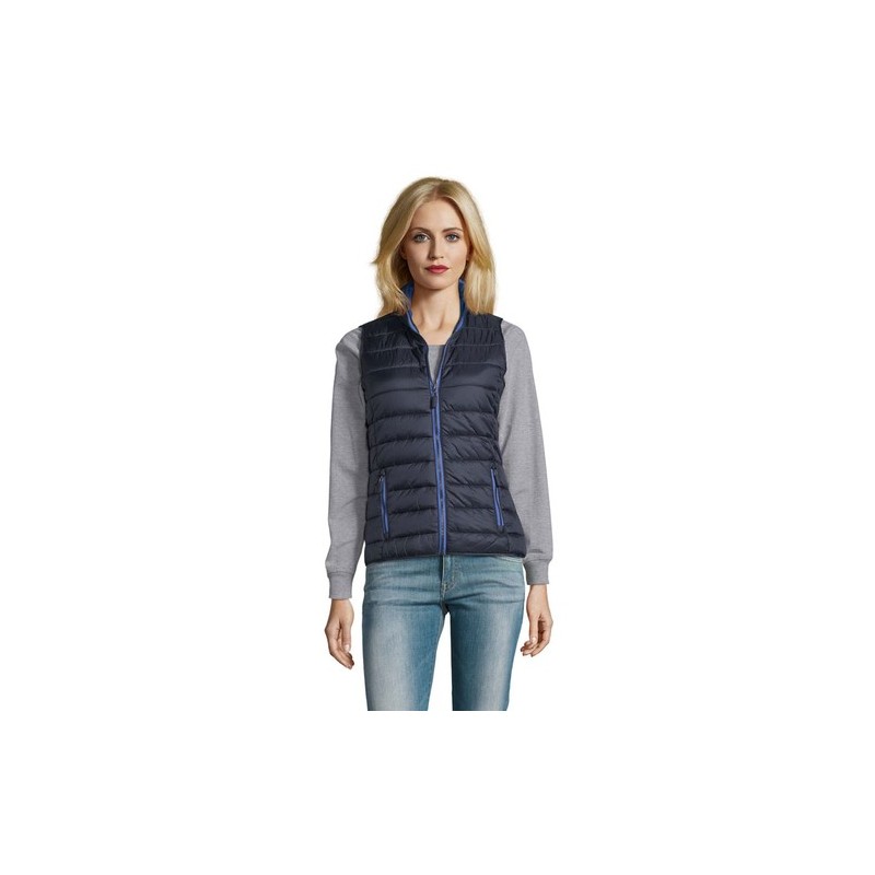 Gilet Bodywarmer Femme Personnalisé Éco-responsable - WAVE Taille textile : XXL Couleurs : bleu marine