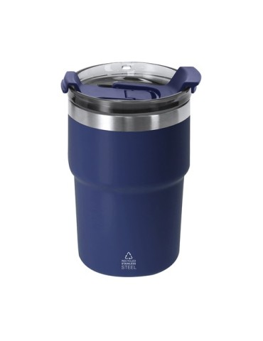 Verre Thermique Laplux Couleurs : bleu marine Matières : acier inoxydable recyclé goodies publicitaire événementiel