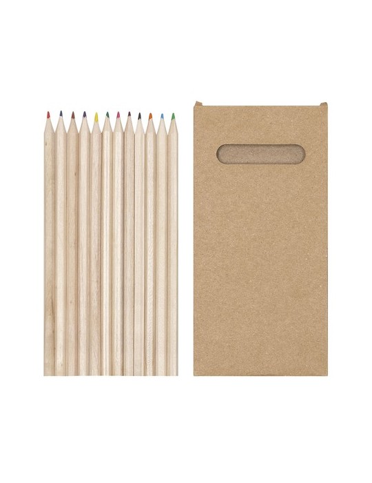 Boîte Crayons Wibar Matières : carton recyclé Couleurs : naturel personnalisable avec votre logo