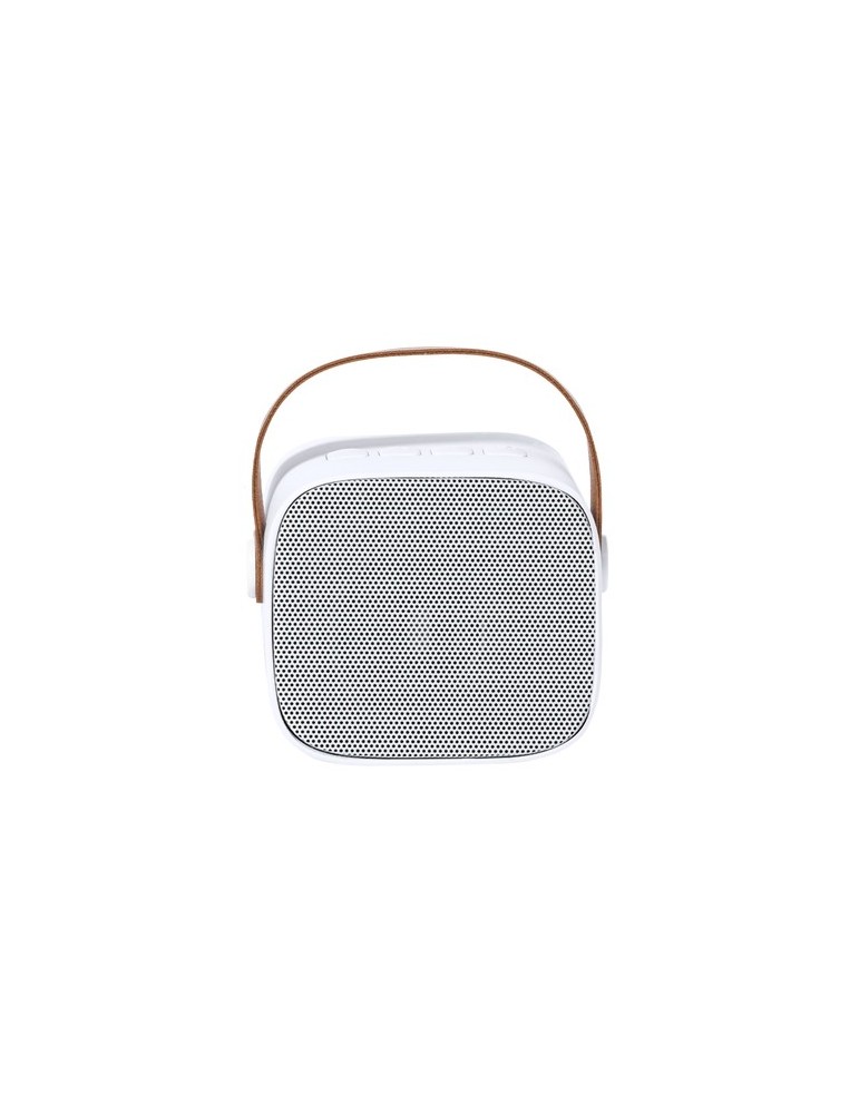 Haut-Parleur Matjoy Matières : ABS recyclé Couleurs : blanc personnalisable avec votre logo