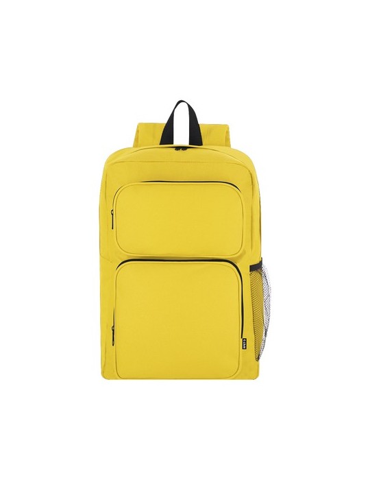 Sac à Dos Lanwich Couleurs : jaune Matières : polyester recyclé marquage laser ultra précis