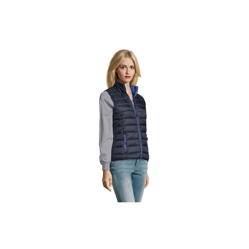 Gilet Bodywarmer Femme Personnalisé Éco-responsable - WAVE Taille textile : XXL Couleurs : bleu marine goodies publicitaire évén