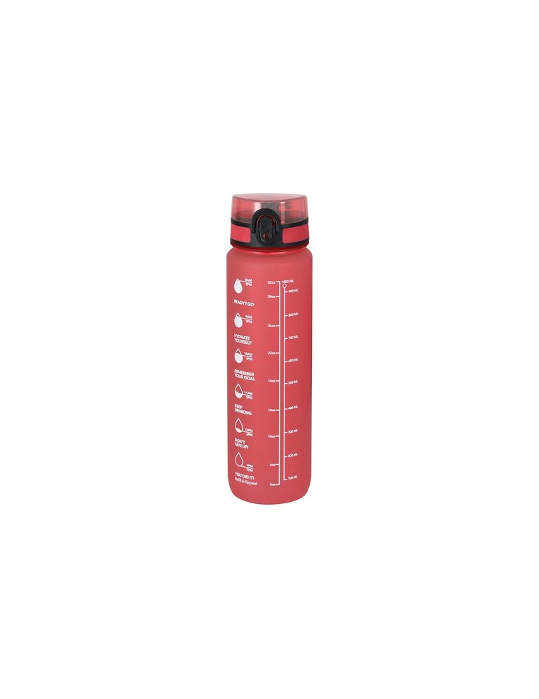 Bidon Trarun Matières : PET recyclé Couleurs : rouge personnalisable avec votre logo