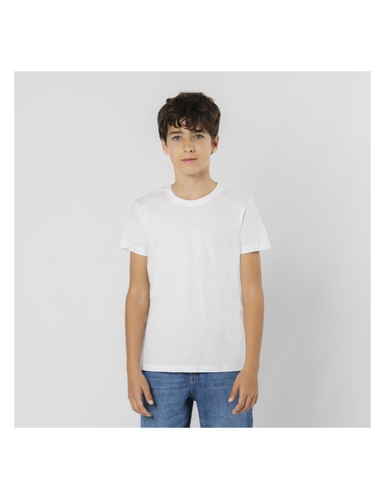T-Shirt Enfant Blanc Epika Matières : coton Taille textile : 7/8 ans Couleurs : blanc personnalisation rapide en France