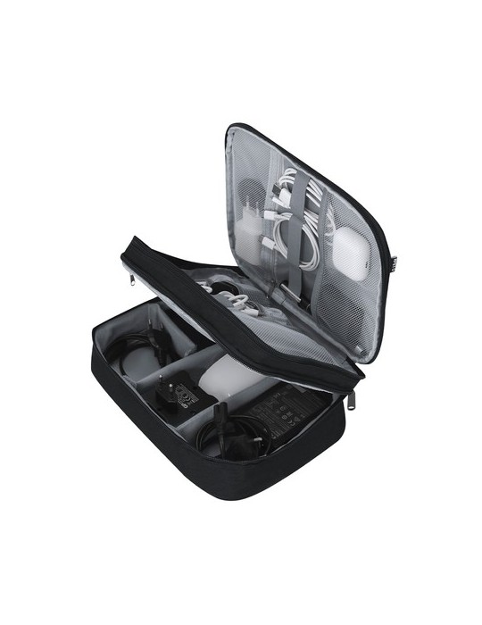 Trousse Organisatrice Loncebix Couleurs : noir Matières : polyester recyclé goodies publicitaire événementiel