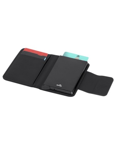 Porte-Cartes Marvans Couleurs : noir Matières : PU recyclé cadeau entreprise pas cher
