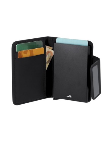 Porte-Cartes Marvans Couleurs : noir Matières : PU recyclé goodies publicitaire événementiel