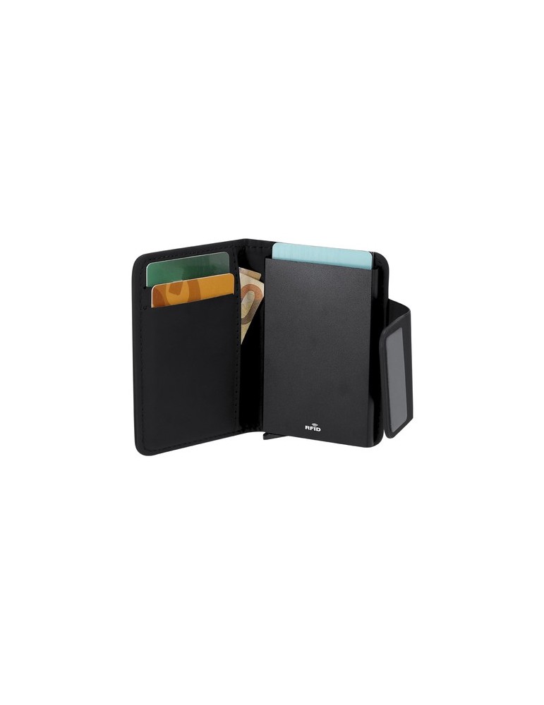 Porte-Cartes Marvans Couleurs : noir Matières : PU recyclé goodies publicitaire événementiel