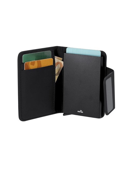 Porte-Cartes Marvans Couleurs : noir Matières : PU recyclé goodies publicitaire événementiel