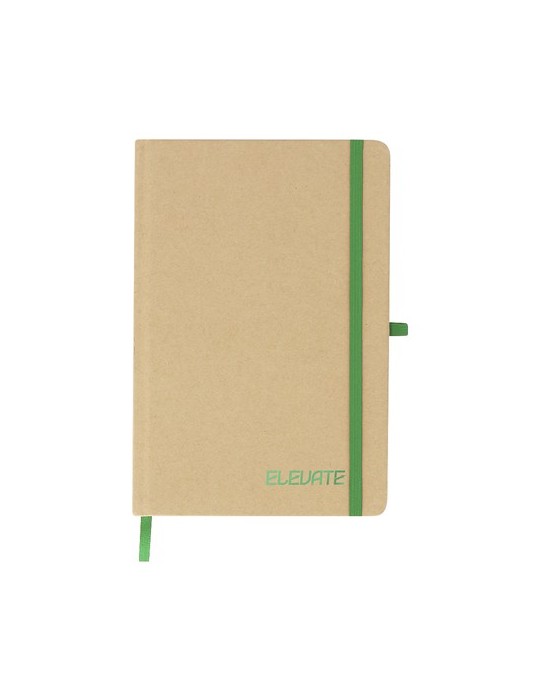 Bloc Notes Natyel Matières : carton recyclé Couleurs : vert marquage laser ultra précis