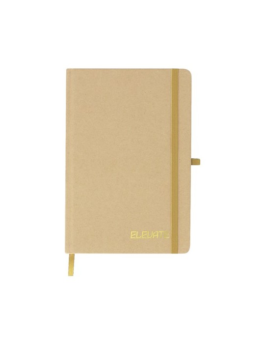 Bloc Notes Natyel Matières : carton recyclé Couleurs : doré impression haute définition