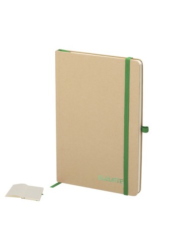 Bloc Notes Natyel Matières : carton recyclé Couleurs : doré accessoire événementiel unique