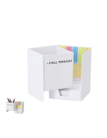 Porte-Crayons Porte Notes Ardoise Persut Matières : carton recyclé Couleurs : blanc