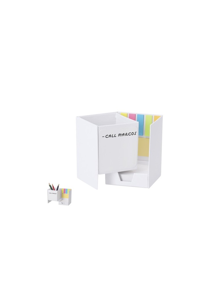 Porte-Crayons Porte Notes Ardoise Persut Matières : carton recyclé Couleurs : blanc